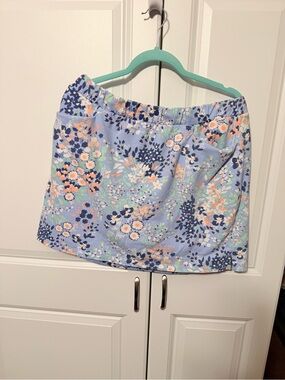 Kim Rogers Lavender Blue Floral Mini Skirt